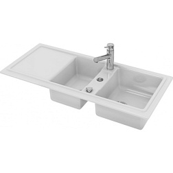 Кухонная мойка Cassia 116х51 см, 2 чаши, белый 7513110000 Duravit