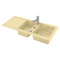 Кухонная мойка Cassia 116х51 см, 2 чаши, бежевый 7513111900 Duravit