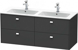 Модуль под раковину Brioso 129х47,9х55,3 см, графит матовый, ручки хром BR410601049 Duravit