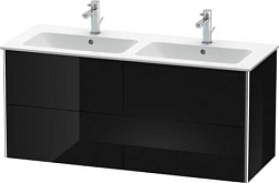 Модуль под раковину XSquare 128х47,8х56 см, чёрный глянцевый, система push-to-open XS417504040 Duravit