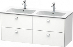 Модуль под раковину Brioso 129х47,9х55,3 см, белый матовый, ручки хром BR410601018 Duravit