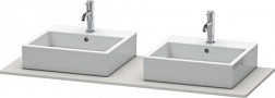 Столешница под раковину XSquare 140х55 см, бетонно-серый матовый, 2 выреза под раковину, из ДСП, с отв. под раковину XS063GB0707 Duravit