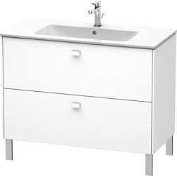 Модуль под раковину Brioso 102х47,9х68,3 см, белый матовый, ручки хром BR440301018 Duravit