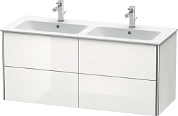 Модуль под раковину XSquare 128х47,8х56 см, белый глянцевый, система push-to-open XS417502222 Duravit