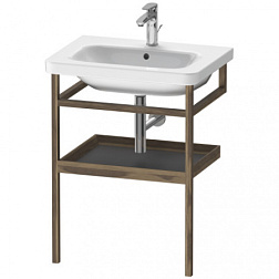 Консоль для раковины DuraStyle 59х44х80,5 см, чёрный орех / графит матовый DS988104977 Duravit