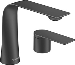 Смеситель для раковины на 2 отверстия D.1 матовый, чёрный цвет, без донного клапана D11120002046 Duravit