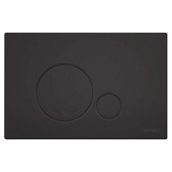 Клавиша смыва DuraSystem матовый, круглые кнопки, пластик, механическая, черная WD5010031000/WF5120131010 Duravit