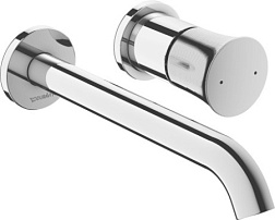 Внешняя часть встраиваемого смесителя для раковины White Tulip длина излива 21см WT1070004010 Duravit