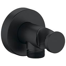 Шланговое подключение матовый, чёрный цвет, с держателем UV0630009046 Duravit